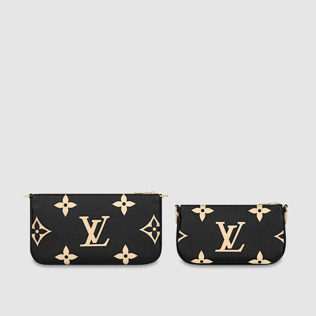 Túi Louis Vuitton Multi Pochette Accessoires Nữ Bicolor Đen Be